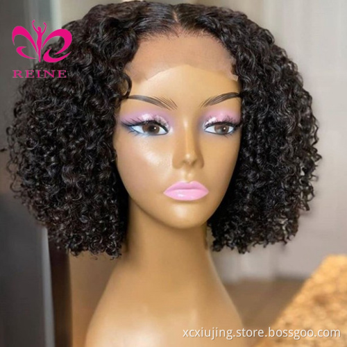 Overnight Delivery Curly Cuticle Aligned Closure Brazilian Bob Virgin Frontal For Black Women Lace Front Human Hair Wigs